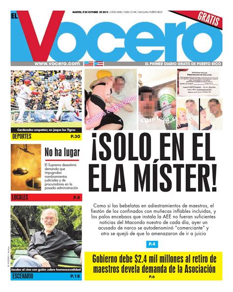 Edición 8 de Octubre 2013 by El Vocero de Puerto Rico Issuu