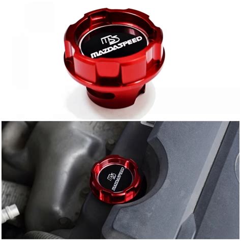 Red Aluminum ENGINE Oil Cap For MAZDA MAZDASPEED MAZDA 2 MAZDA 3 Axela