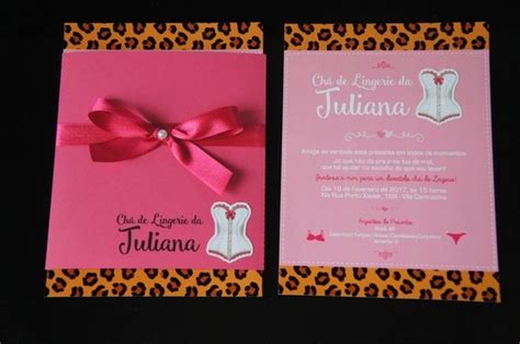 Convite Chá de Lingerie Onça Elo7 Produtos Especiais