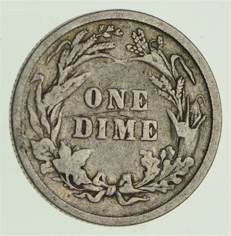 1892 Barber Liberty 90 Silver United States Dime Property Room