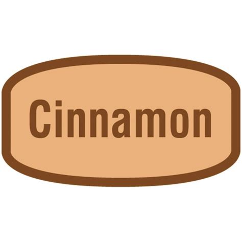 Tan Traditional Flavor Food Packaging Labels Brown Imprint Cinnamon