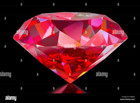 Ruby 3d Rendering Isolated On White Background Stock Photo Alamy