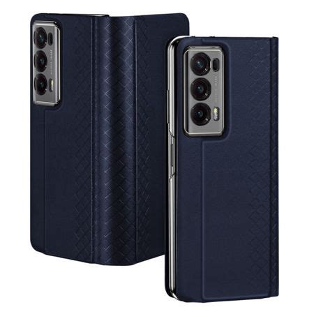 Dux Ducis Honor Magic V2 Hülle Leder Case Bril Series blau