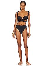 Agua Bendita Penelope Bikini Bottom In Eames Solid Black Revolve