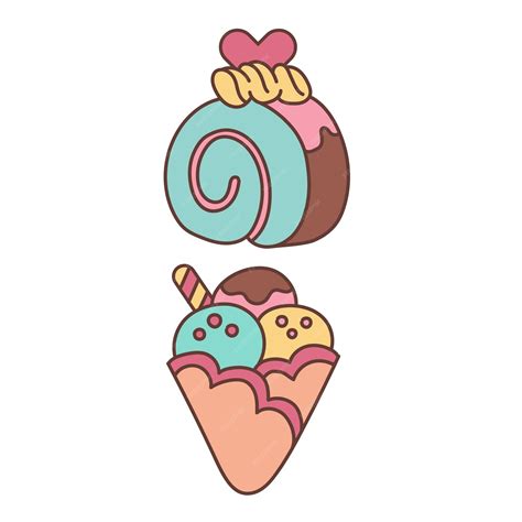 Premium Vector | Cute dessert