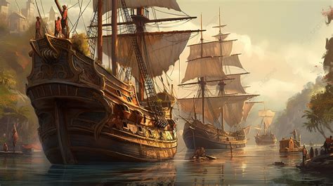 The Assassin Creed Pirate Ships In The Water Background, Picture Of Pirate Ships, Ship, Pirate ...