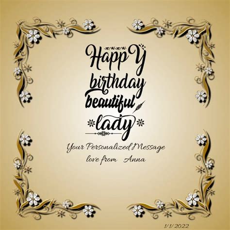 Happy Birthday Beautiful Lady Greetings Card Ubicaciondepersonas Cdmx Gob Mx