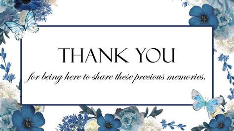 DIY Memorial Photo Slideshow Powerpoint Blue Flowers And Etsy