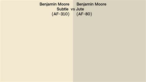 Benjamin Moore Subtle Vs Jute Side By Side Comparison