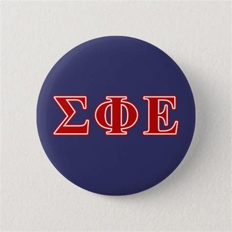 Sigma Phi Epsilon Red Letters 6 Cm Round Badge Au