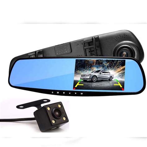 Full HD 1080P Car Dvr Camera Auto 4 3 Inch Rearview Mirror Digital