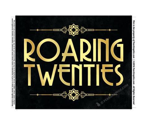 Roaring Twenties Sign Roaring 20s Party Decorations Great Gatsby