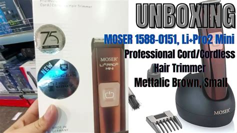 Unboxing MOSER 1588 0151 Li Pro2 Mini Professional Cord Cordless Hair