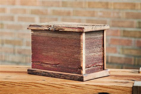 Reclaimed Barn Wood Urn Heirloom Pine Cremation Urn Natural