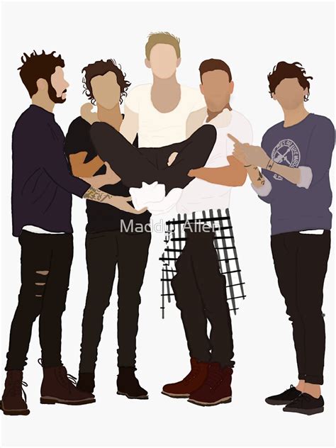 One Direction Print Sticker For Sale By Maddystarr05 Redbubble