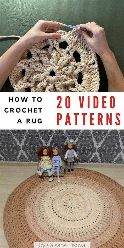 How To Crochet A RUG 20 Video Tutorials For Beginners Crochet Carpet