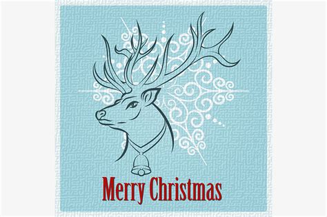 Merry Christmas Reindeer By Olena1983 | TheHungryJPEG