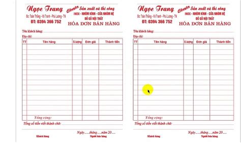 Tải Ngay【 199 】 Mẫu Hóa Đơn Bán Lẻ Bán Hàng Đẹp