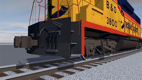 Treinlocomotief Emd Gp38 Chessie Systeem 3d Model 7 C4d Blend