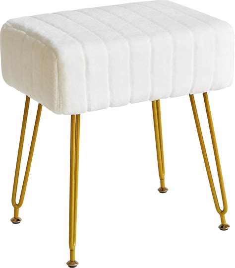 Amazon IBUYKE Velvet Rectangular Footrest Stool Ottoman Makeup