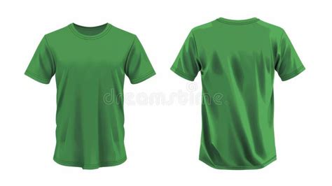 Blank Green Male T-shirt, Template for Your Design Mockup. Front and ...