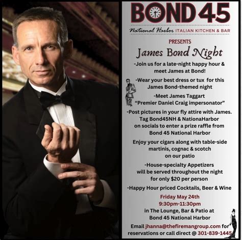 James Bond Late Night Event | Bond 45 National Harbor | Italian ...