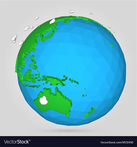 Poly Earth Globe Royalty Free Vector Image Vectorstock