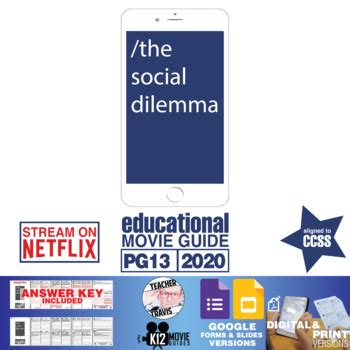 The Social Dilemma Documentary Movie Guide Questions Worksheet