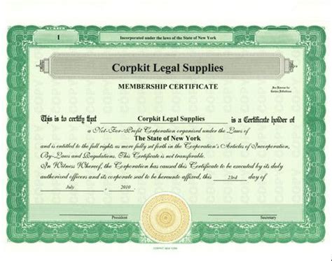 Stock Certificates :: Print Investor's Certificate for Your Issuing ...