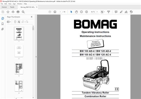 Bomag Bw Ad Bw Ad Bw Ac Bw Ac Tandem Vibratory