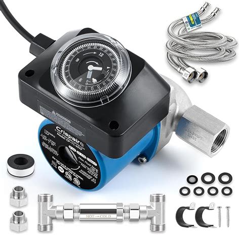 Crispaire Instant Hot Water Recirculating Pump Kit Effortless Install Durable Stainless