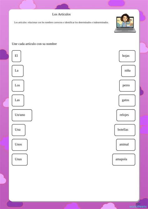 Los Artículos Ficha Interactiva Topworksheets