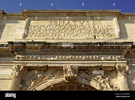 Arch Of Titus Inscription