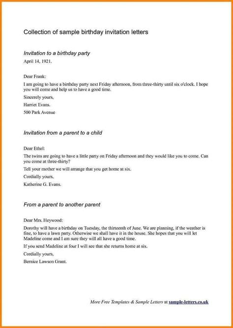 27 Create Sample Party Invitation Letter Template For Free With Sample