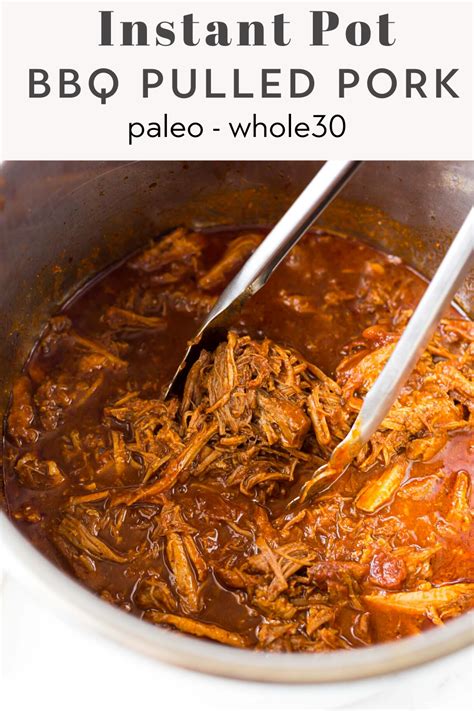 Instant Pot Bbq Pulled Pork Paleo Whole The Healthy Consultant