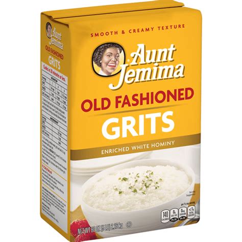 Aunt Jemima Old Fashioned Grits Enriched White Hominy 80 Oz Oatmeal Hot Cereal Piggly