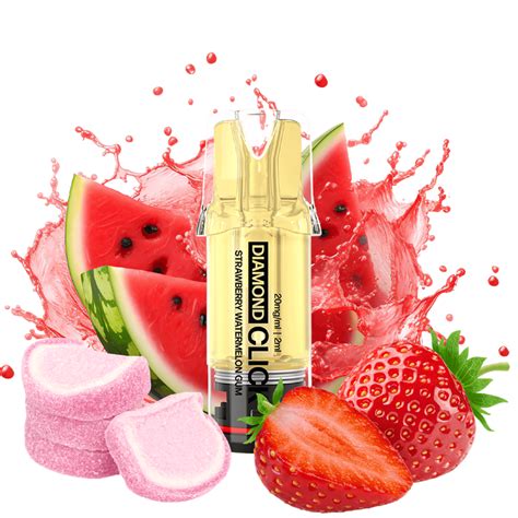 Vapes Bars Diamond Click Strawberry Watermelon Gum Pod 2er Pack