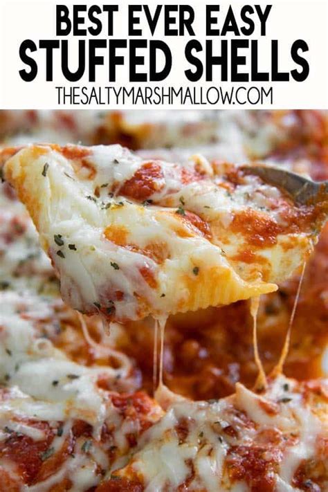 Stuffed Shells The Salty Marshmallow Recipe Pasta Dinner Recipes