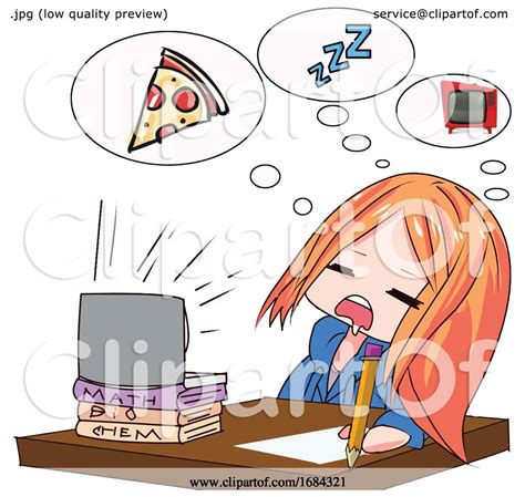 Distracted Student Clipart