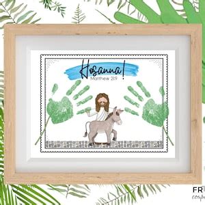 Palm Sunday Handprint Craft Art Printable, Sunday School Bible Lesson Activity, Kids' Handprint ...