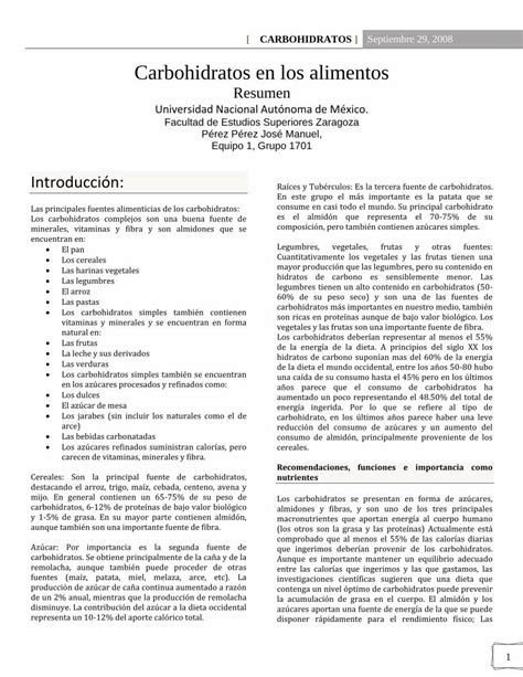 PDF Carbohidratos En Los Alimentos DOKUMEN TIPS