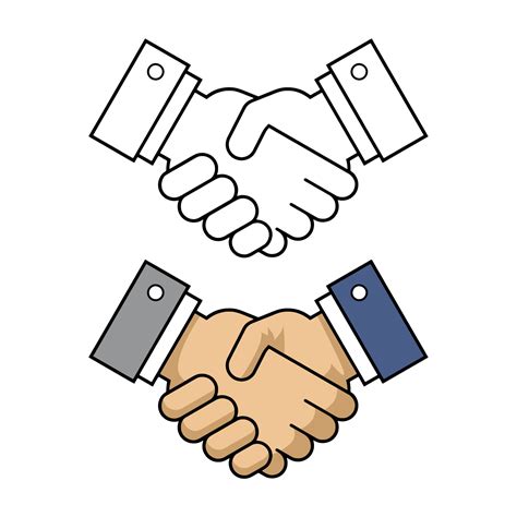 Business Handshake Or Contract Agreement Line Art Vector Icon For Apps