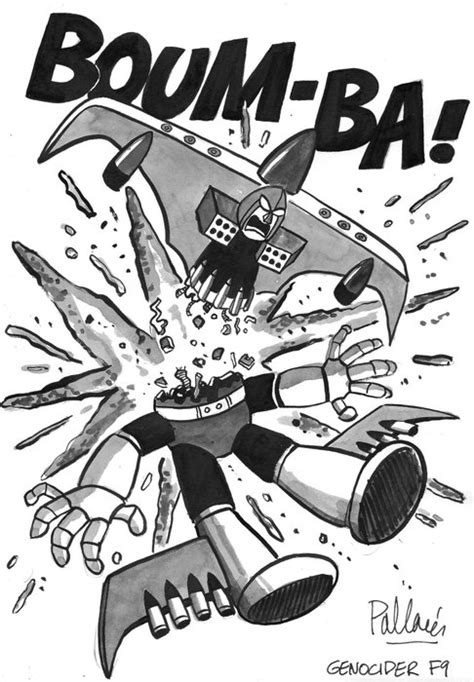 Pallarés Original drawing Mazinger Z mechanical Beast Catawiki