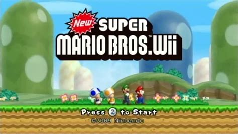 New Super Mario Bros Wii Title Screens 2009 Nintendo YouTube