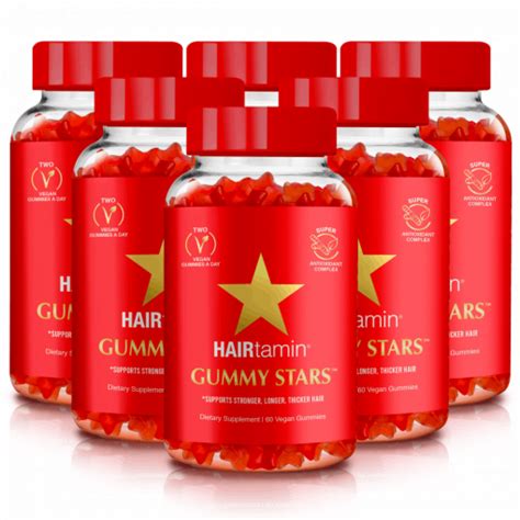 Hairtamin Gummy Stars 6 Months Supply Muse Beauty