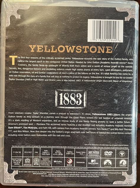 Yellowstone Dutton Legacy Collection Limited Edition Dvd 1 2 3 4 Seasons 1883 Ebay