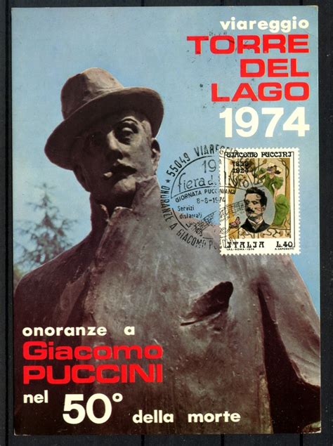 1974 REPUBBLICA LOTTO 38073A GIACOMO PUCCINI CARTOLINA MAXIMUM