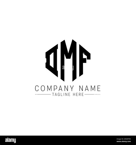 Dmf Letter Logo Design With Polygon Shape Dmf Polygon And Cube Shape