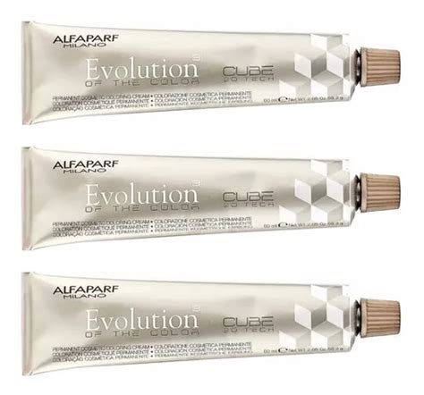 3 Tinturas Alfaparf Evolution Coloracion Cabello X 60 Gr