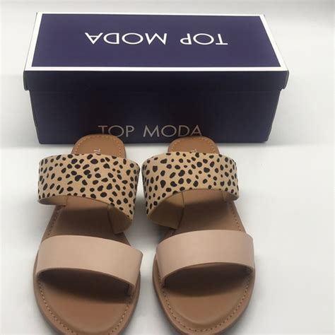 TOP Moda Shoes Nude And Cheetah Contrast Strap Malik Slide Women Poshmark